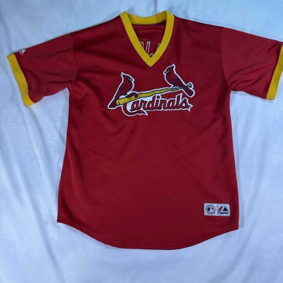 Majestic Men’s Albert Pujols #5 St. Louis Cardinals Red Pullover Jersey M - Picture 1 of 10